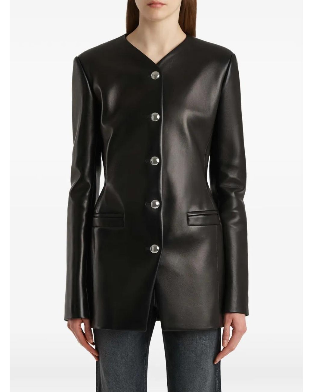 Khaite Black Naran Jacke Mit Knöpfen