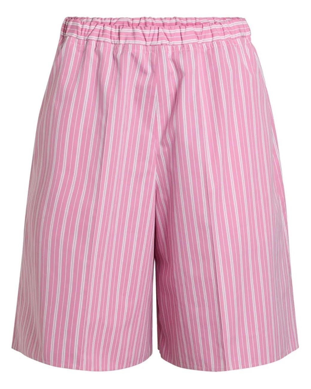 Patou Pink Striped Longline Shorts