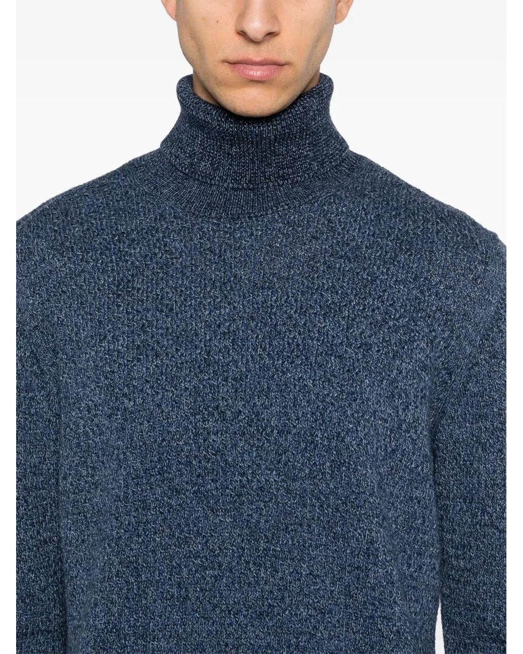 D4.0 Wollen Sweater in het Blue voor heren