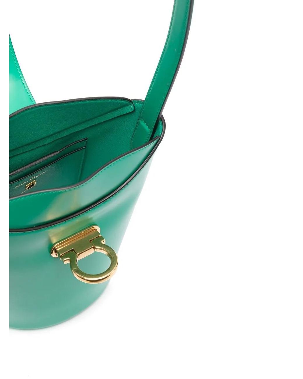 Borsa A Secchiello Trifolio di Ferragamo in Green