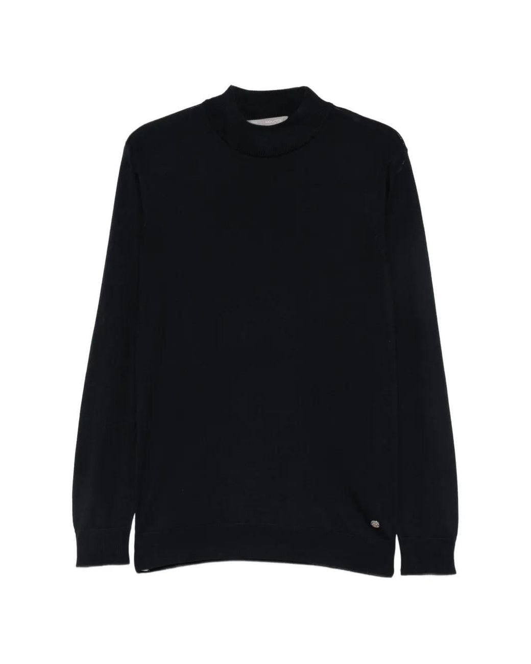Carducci Black High-Neck Wool Sweater for men