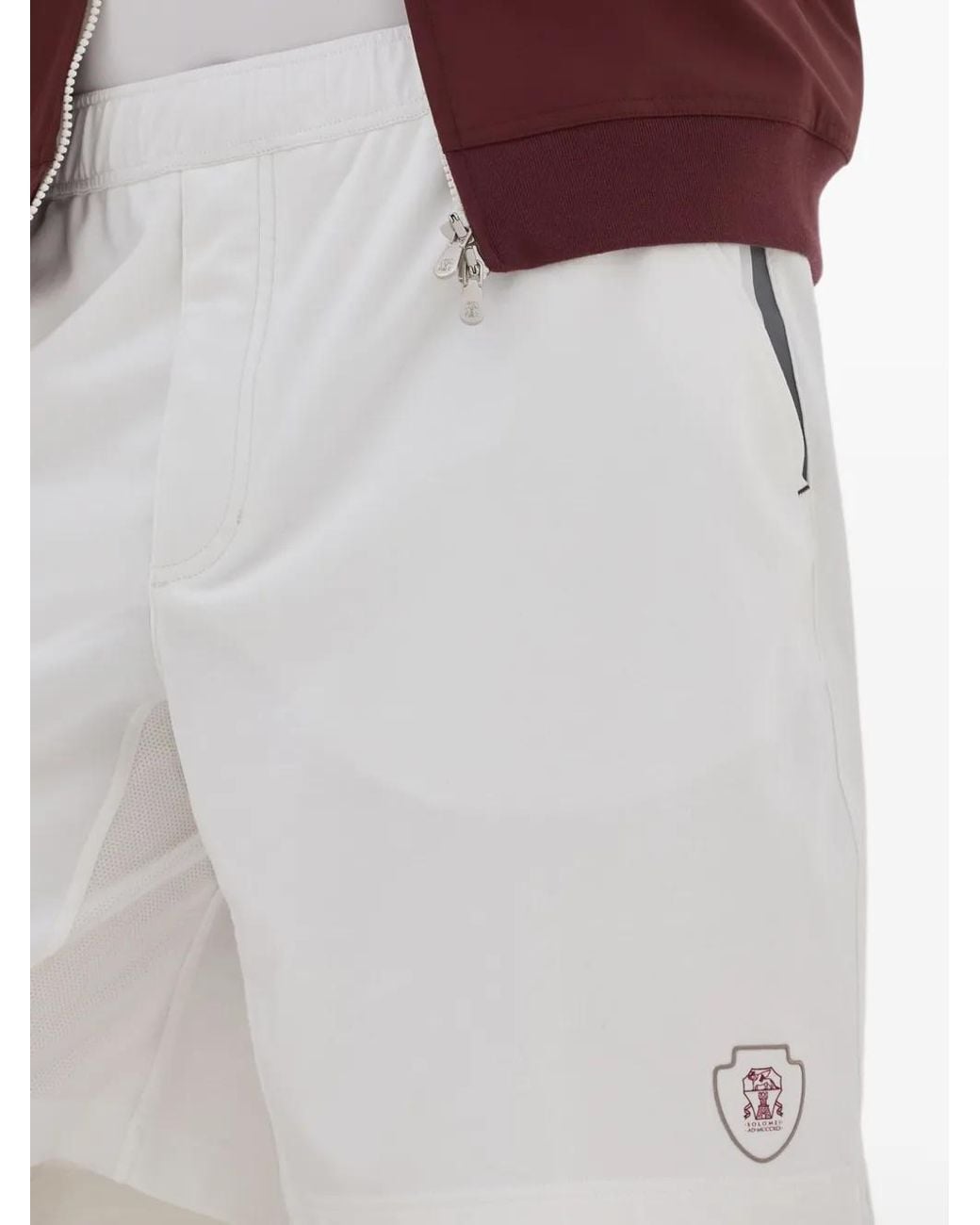 Brunello Cucinelli White Cotton Bermuda Shorts for men