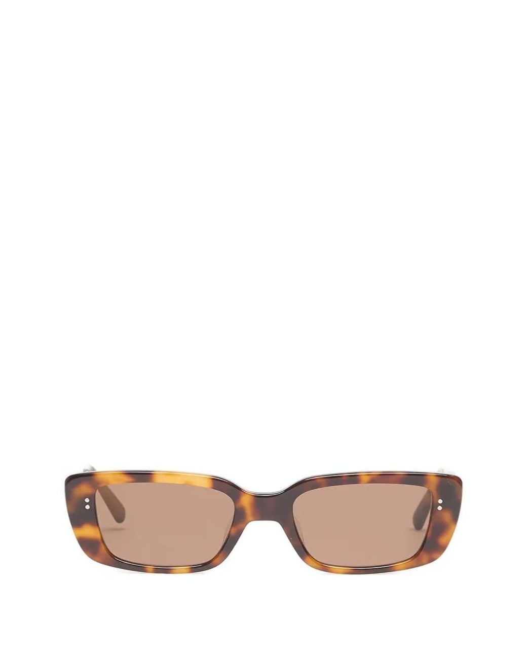 Messyweekend Pink Grace Tortoise-Shell Rectangle-Frame Sunglasses