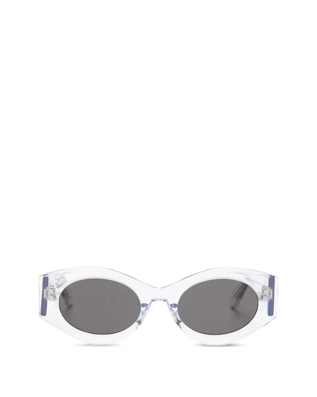 Alaïa White Oval-Frame Sunglasses