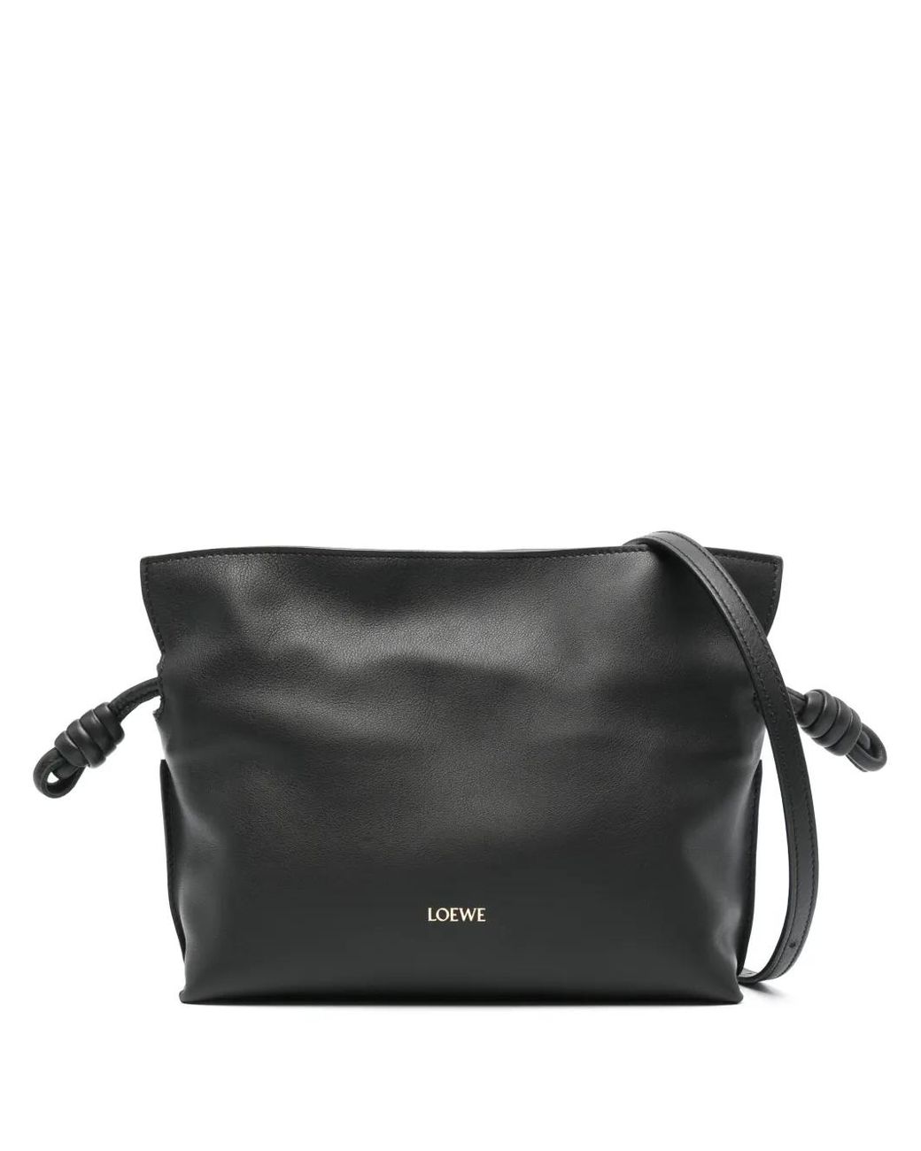 Loewe Black Mini Flamenco Clutch Bag