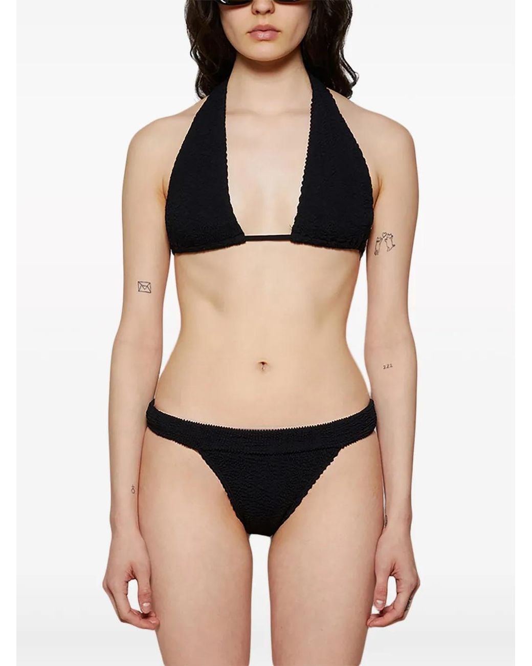 BOUND Black Jean Bikini Top