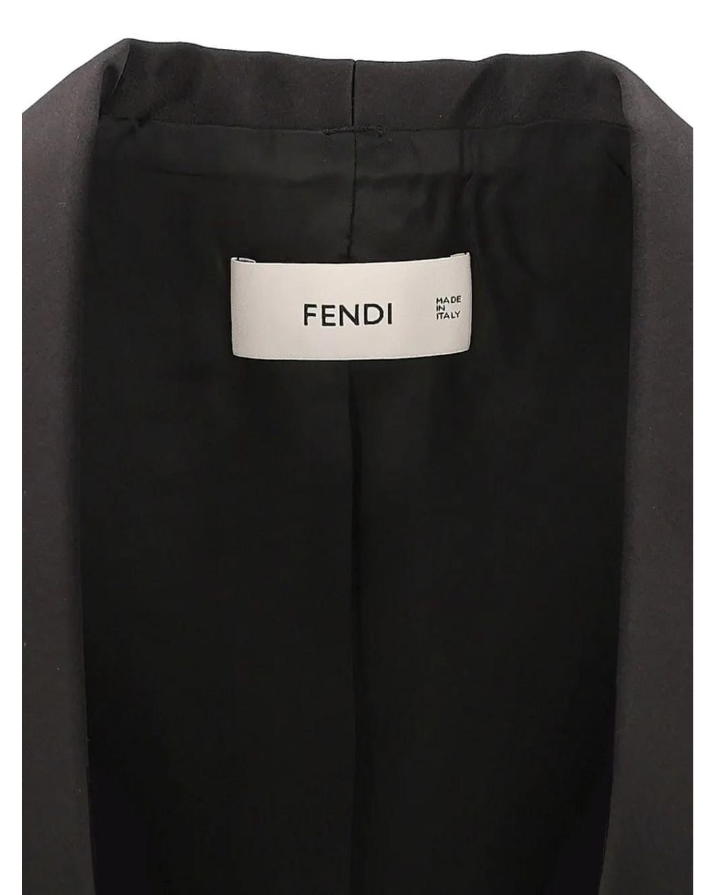 Fendi Black Grain De Poudre Blazer