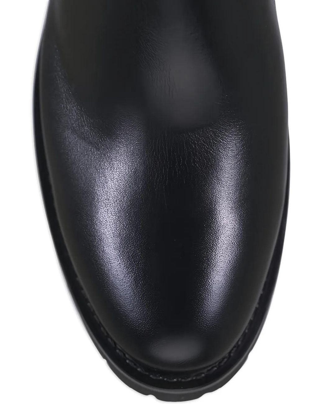 Santoni Black Ribbed Buckle Boots