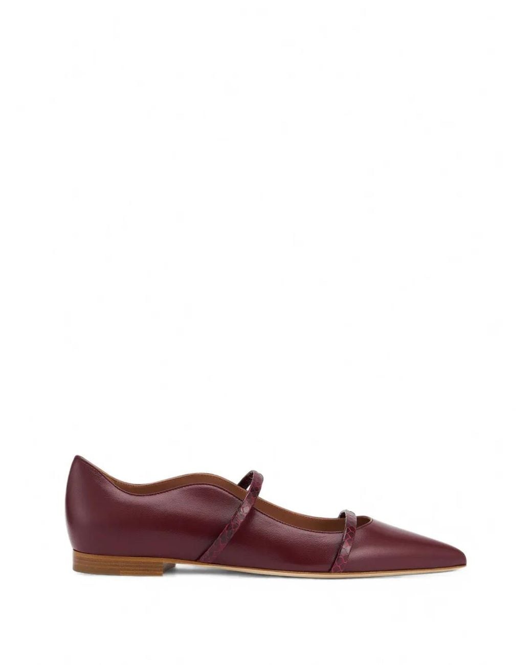 Malone Souliers Purple Maureen Leather Ballet Flats