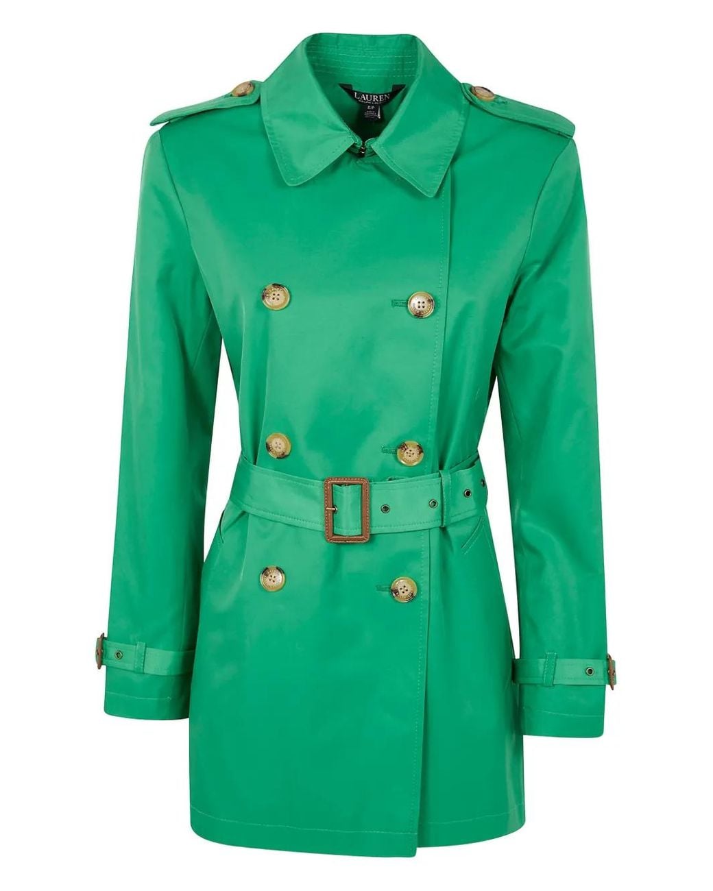 Abrigo Con Cinturón Y Botones Ralph Lauren de color Green