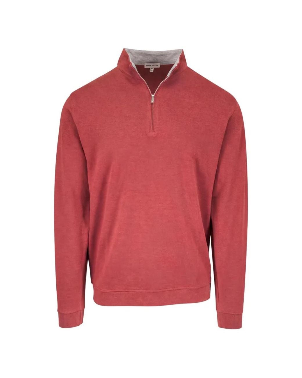 Peter Millar Red Quarter-Zip Sweater for men