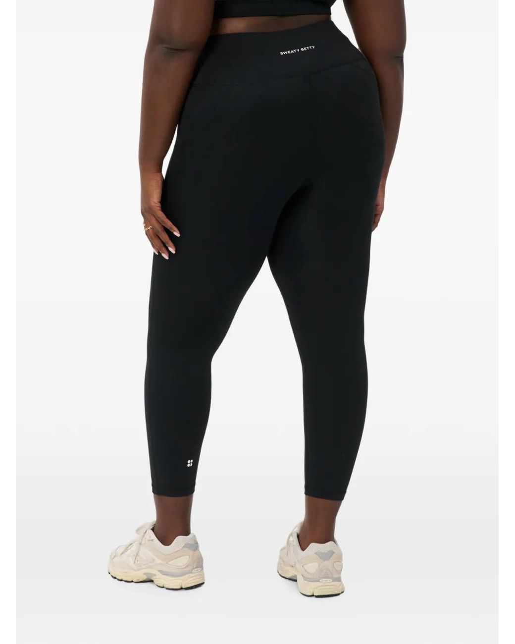 Sweaty Betty Black Logo-Print Internal-Drawstring Leggings