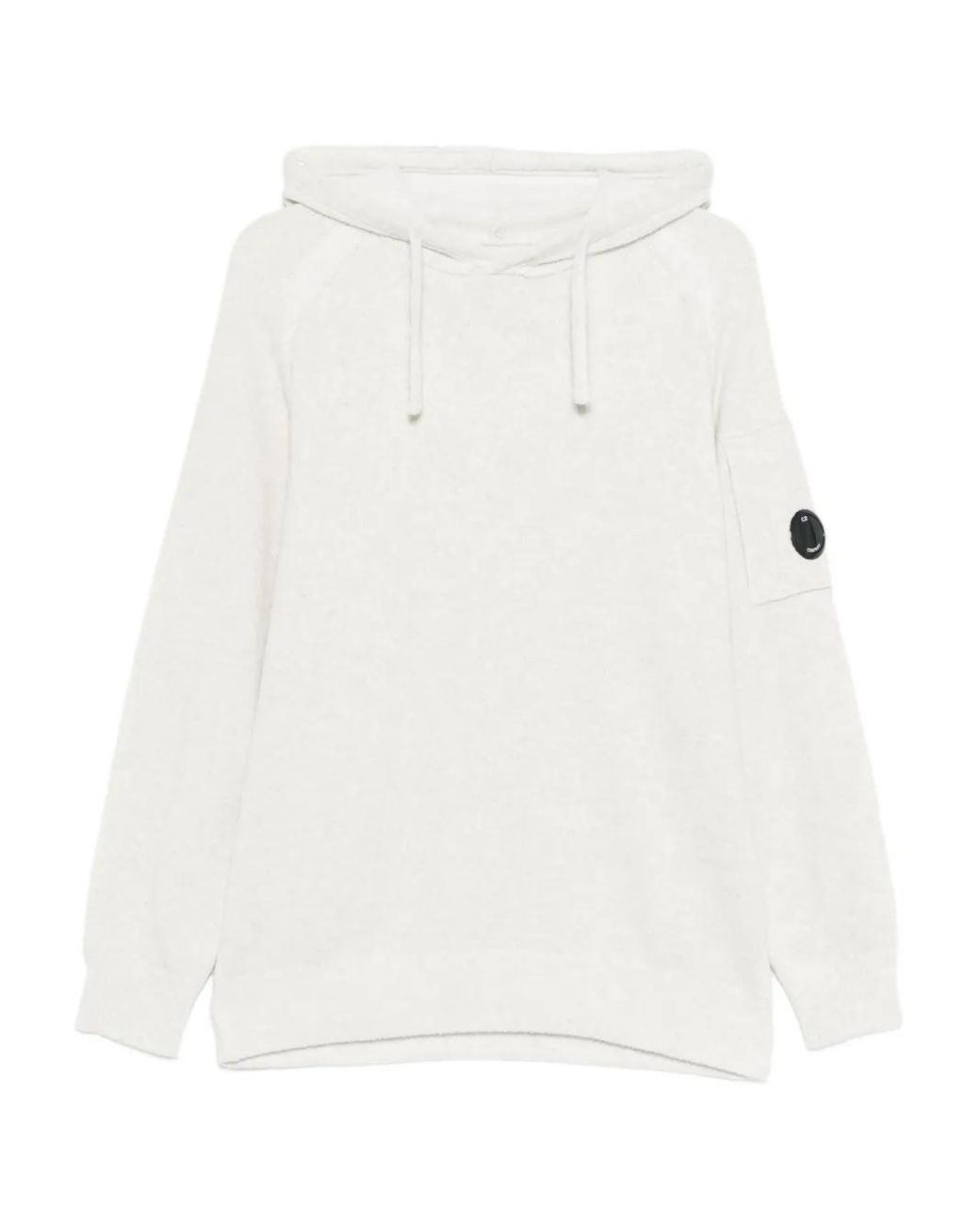 C P Company White C.P.Company Lens-Detail Hoodie for men