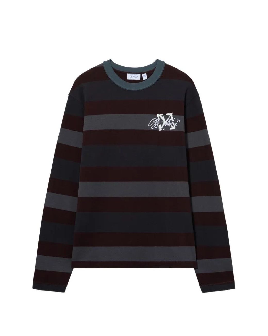 Off-White c/o Virgil Abloh Black Pull Stroke Overlap À Manches Longues for men