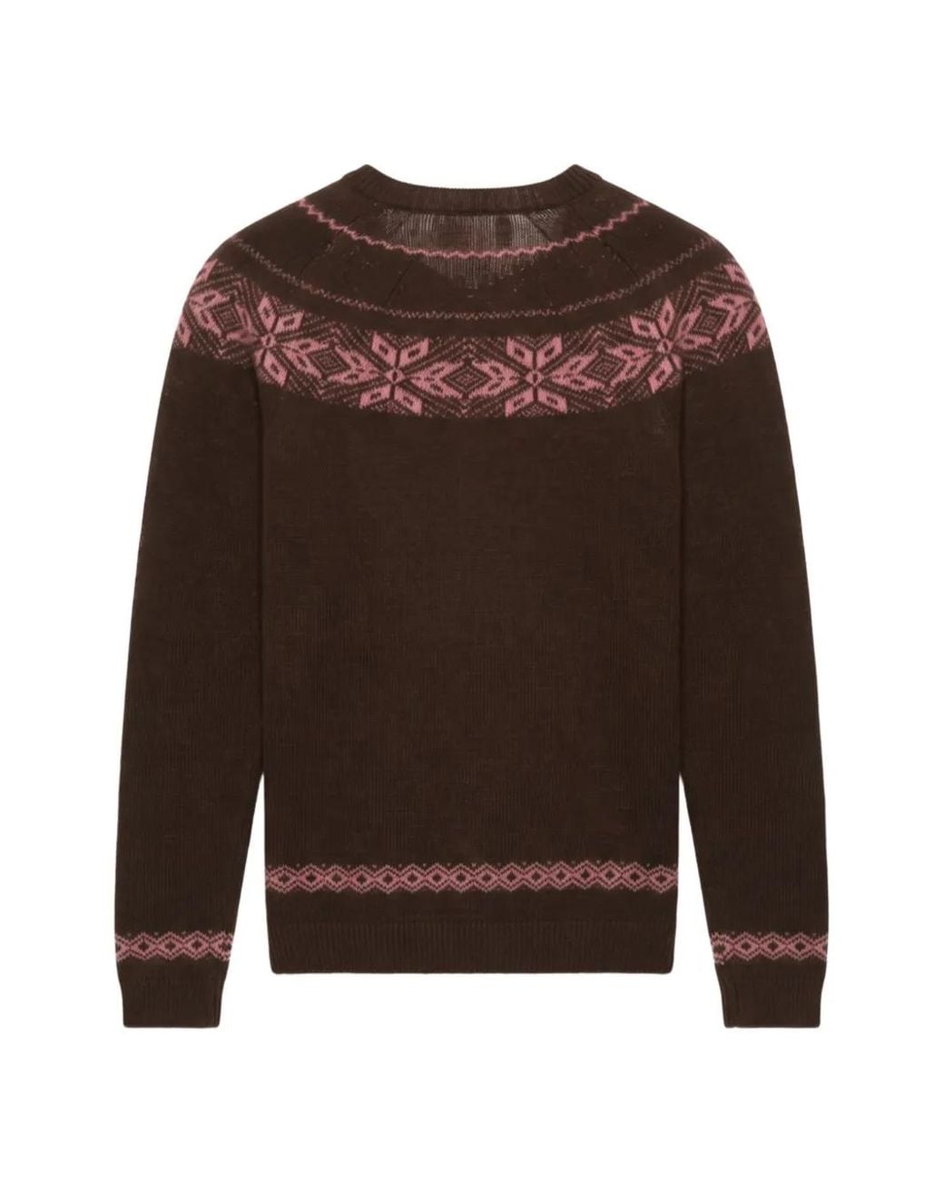 Roberto Collina Brown Patterned-Intarsia Sweater