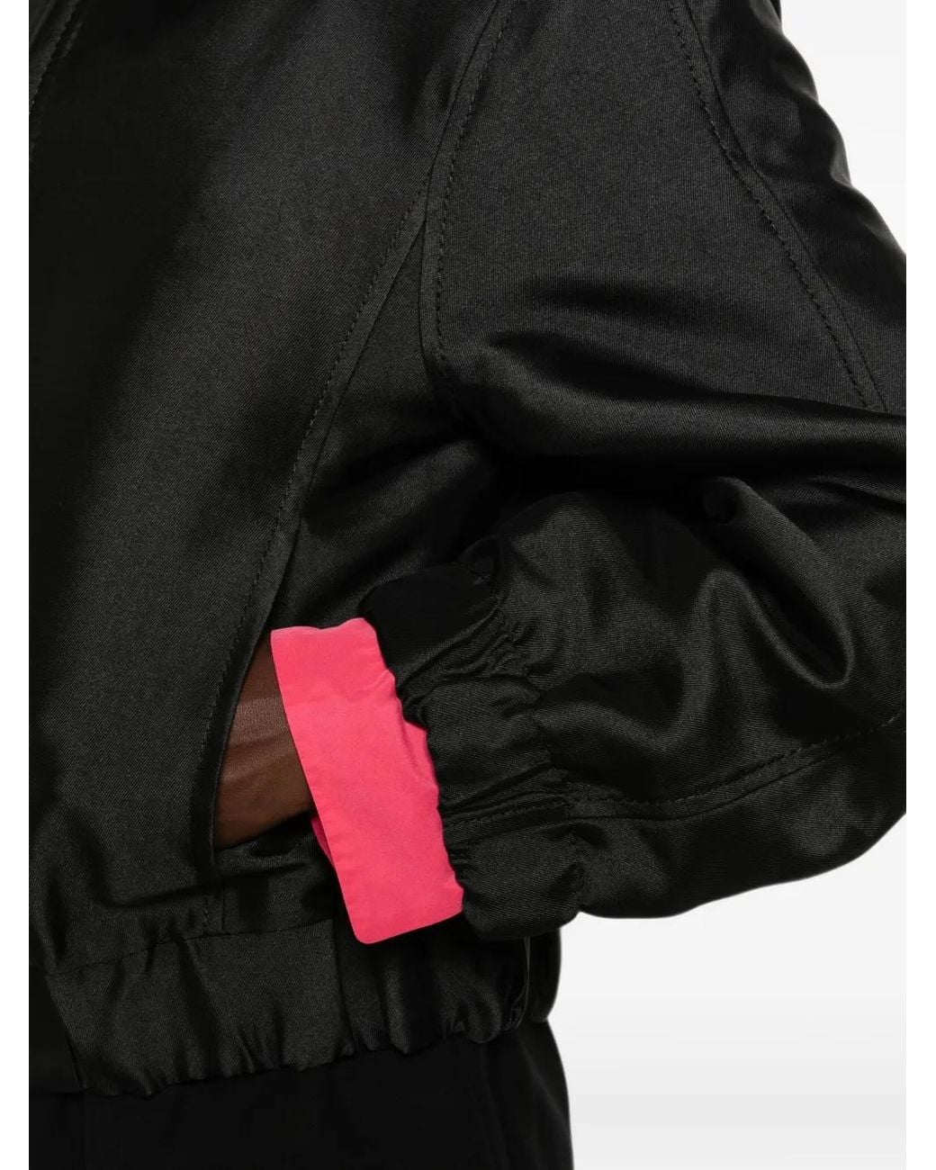 Susanne Bommer Black Elasticated-Hem Zip-Up Jacket