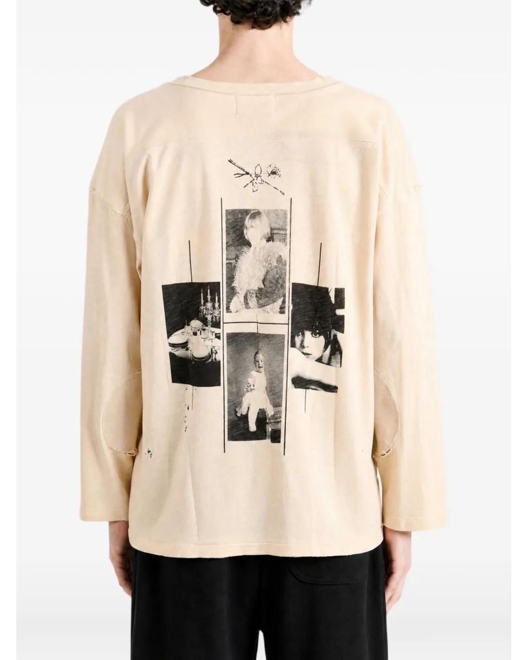 Enfants Riches Deprimes Natural Distressed Graphic-Print T-Shirt for men