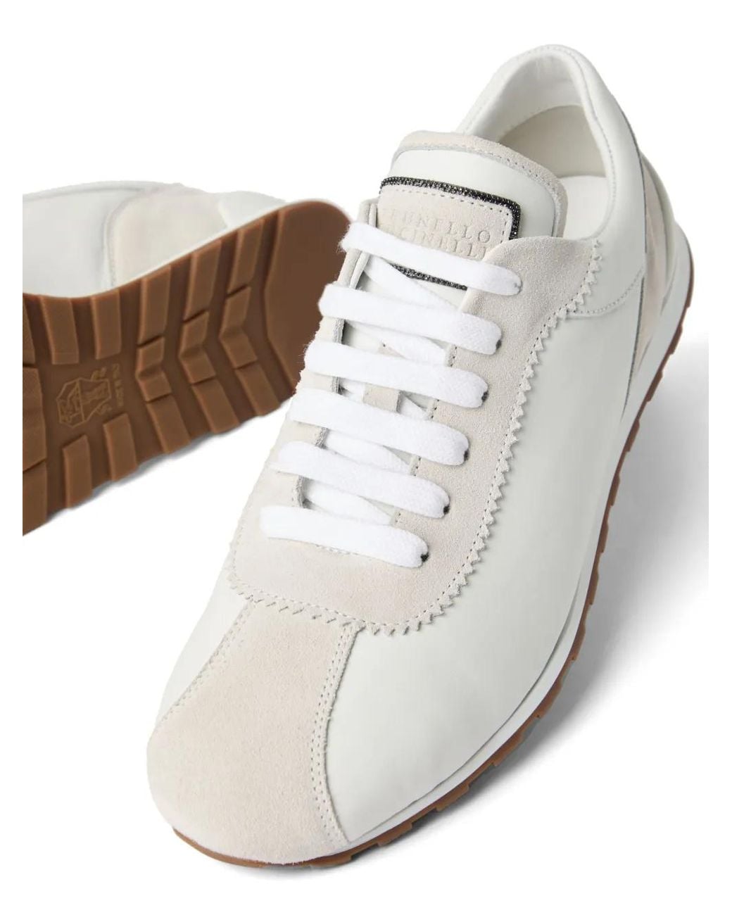 Brunello Cucinelli White 'Runners' Sneakers