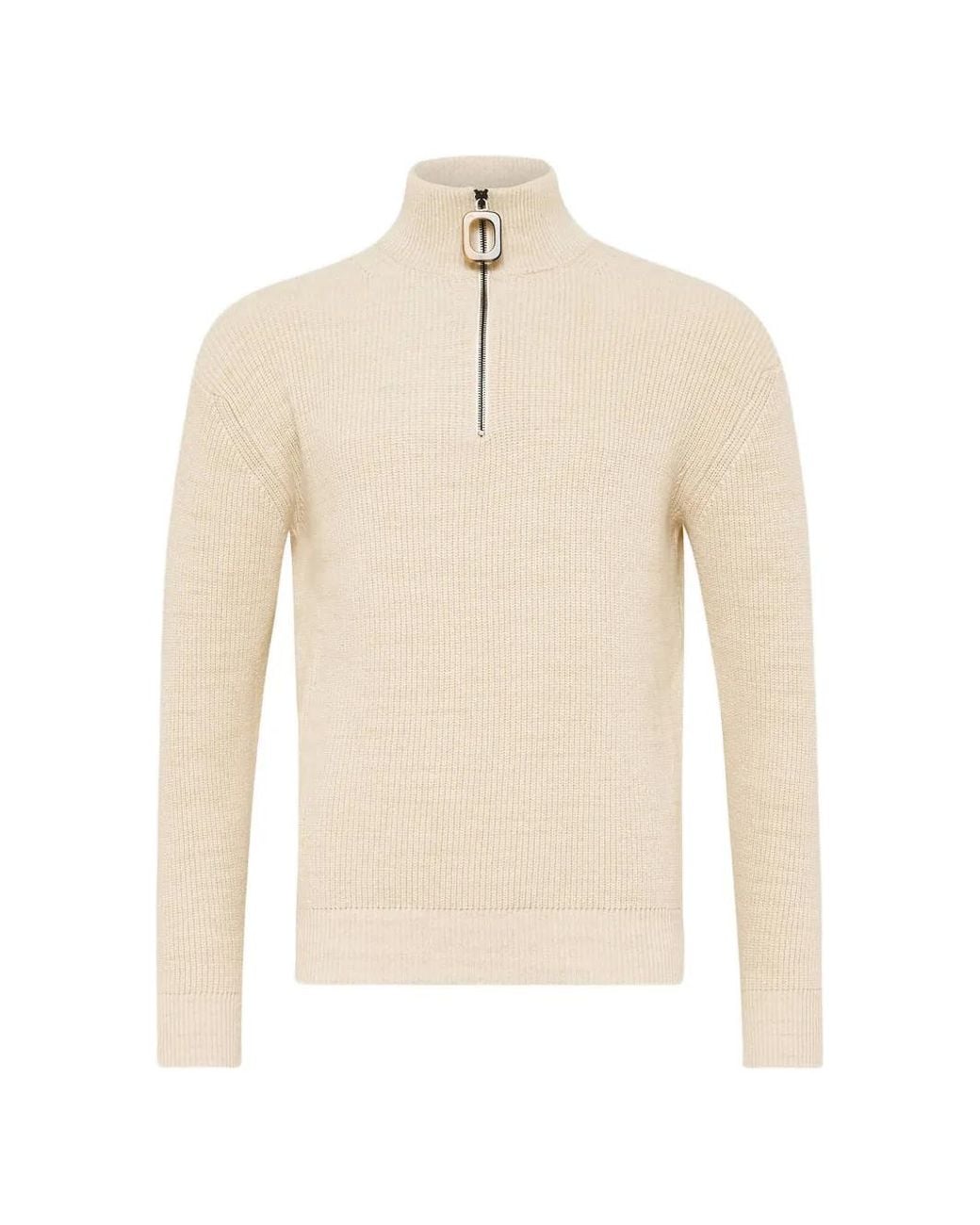 J.W. Anderson White Quarter-Zip Sweater