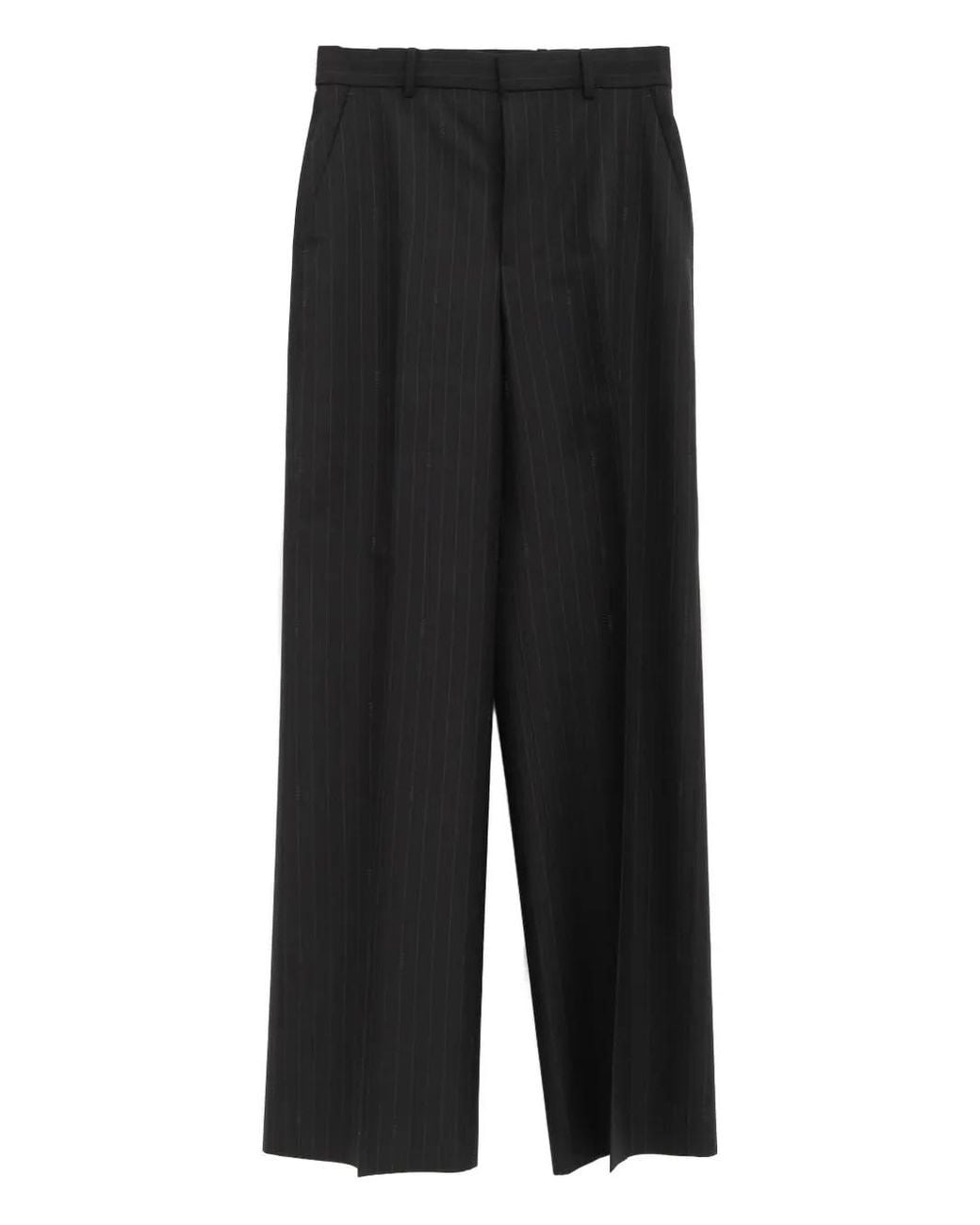 Gucci Black Pinstripe-Pattern Trousers