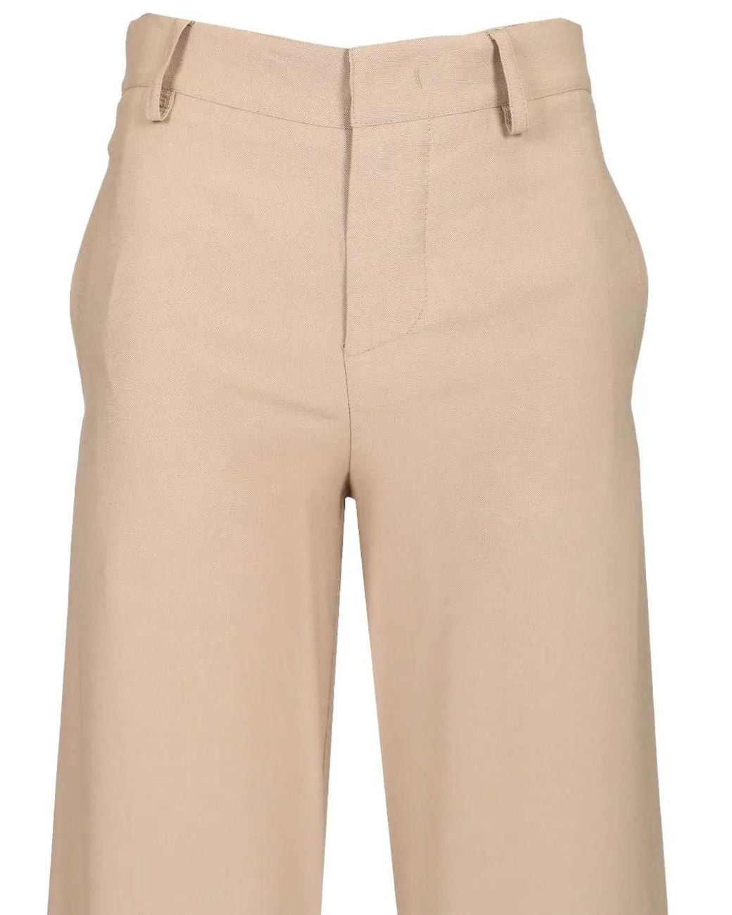 Al Duca D'aosta Natural Twill Wide-Leg Trousers