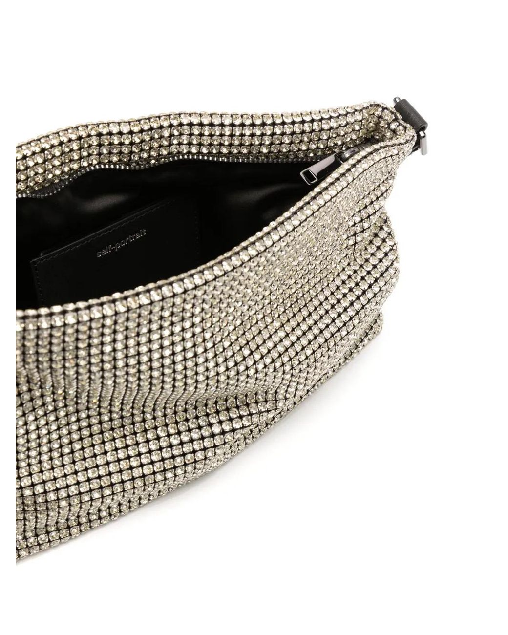 Self-Portrait Metallic Medium Chainmail Shoulder Bag