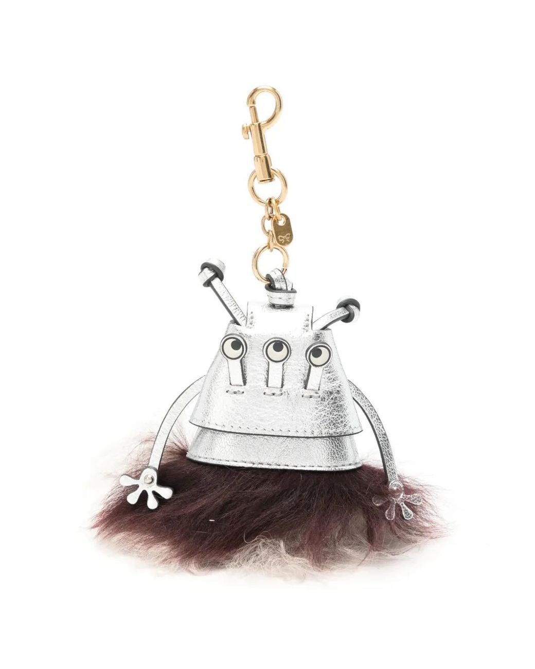 Anya Hindmarch White Space Creature Antennae Lobster-Claw-Fastening Keyring
