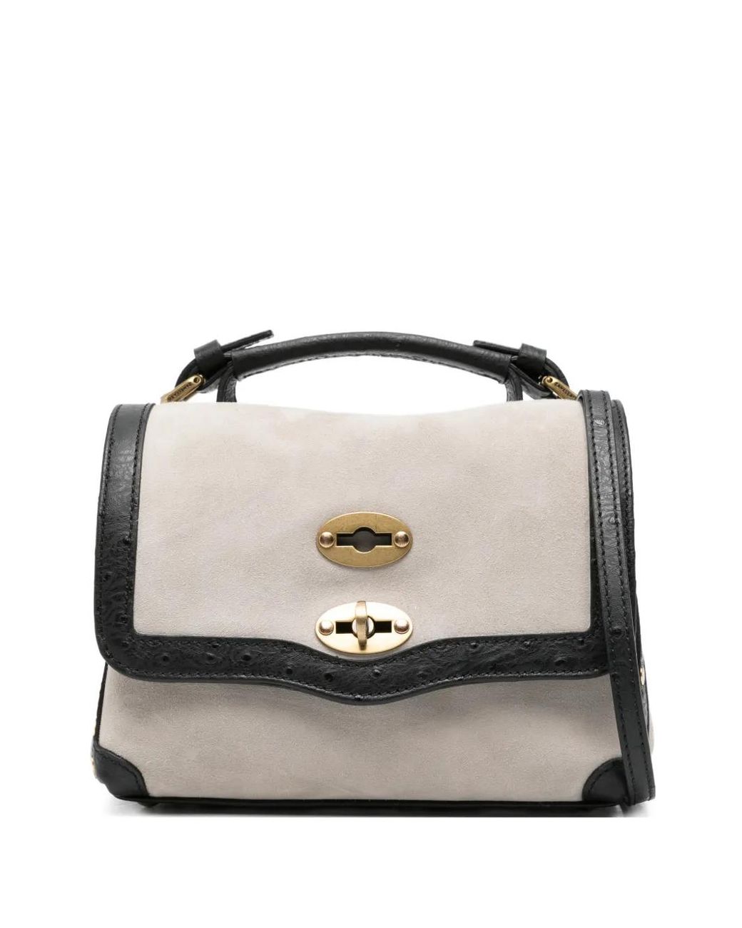 Zanellato Black Petit Sac À Bandoulière Postina À Anse Sur Le Dessus