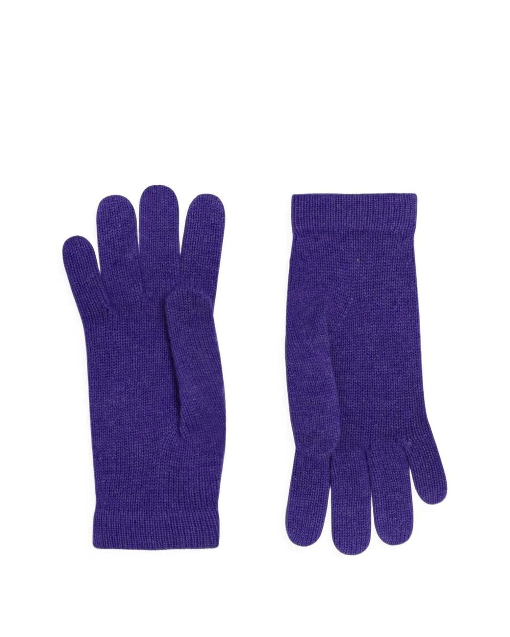 Bompard Purple Origines Cashmere Knitted Gloves
