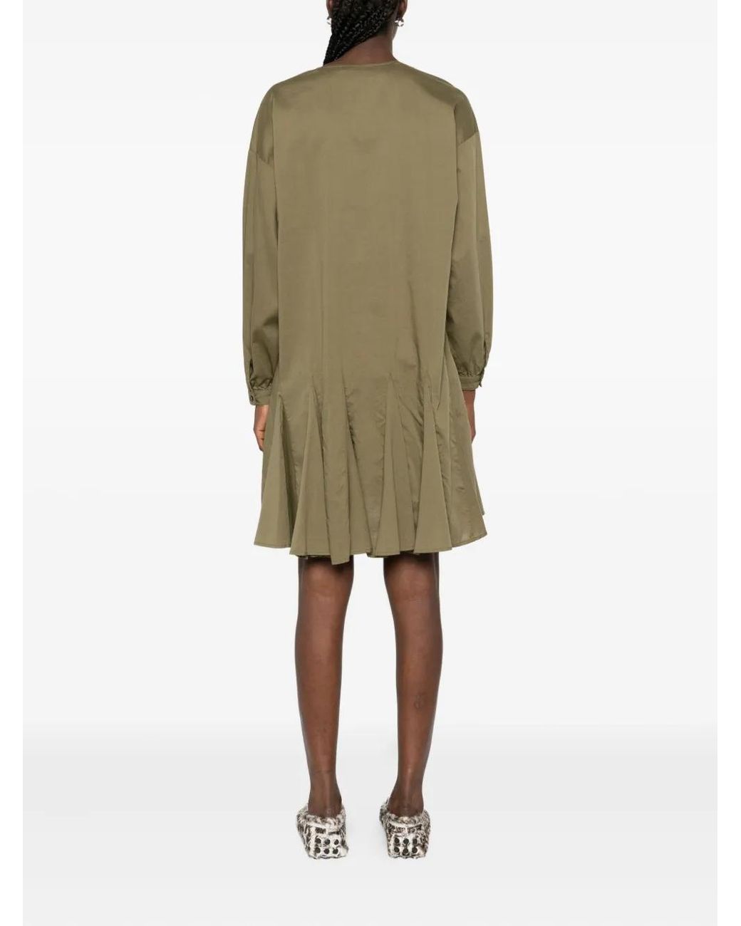 Marc O' Polo Green V-Neck Tiered Midi Dress