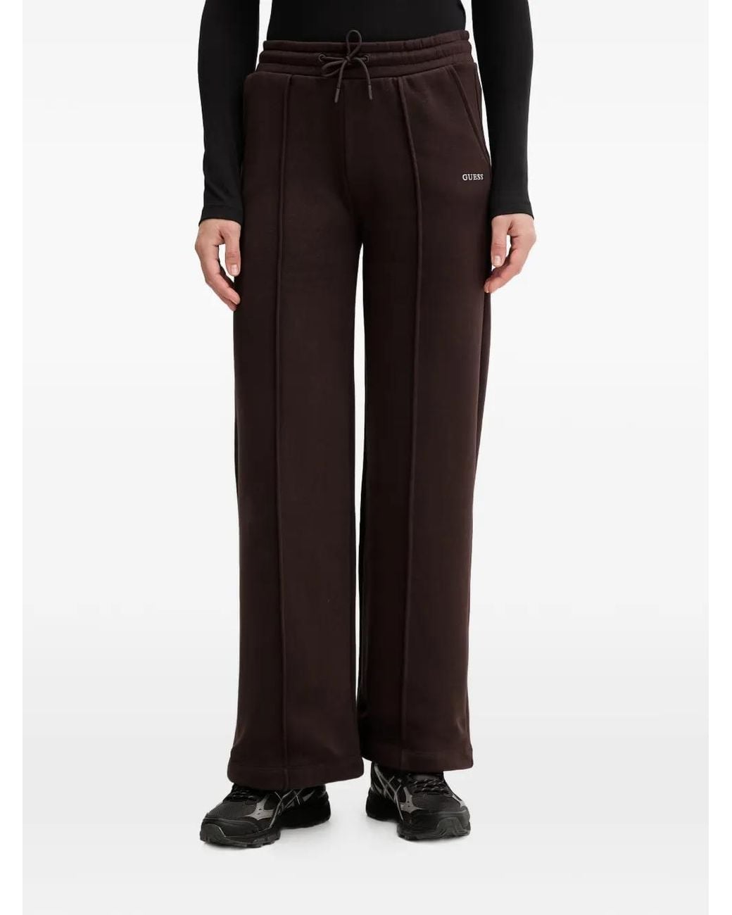 Guess Black Nat Drawstring Track Pants