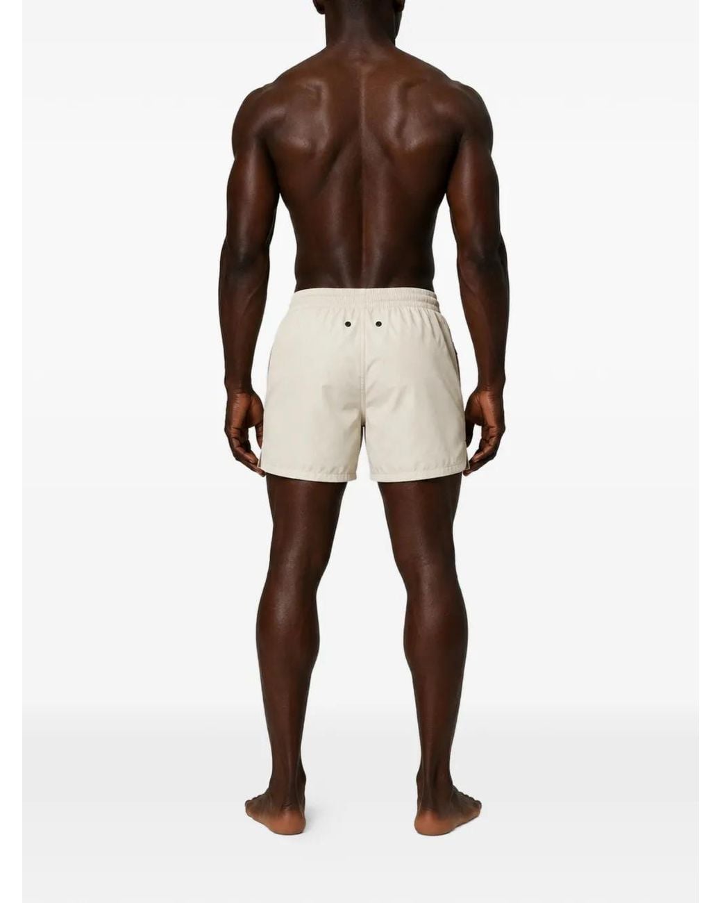 True Tribe White Drawstring-Waist Swim Shorts for men