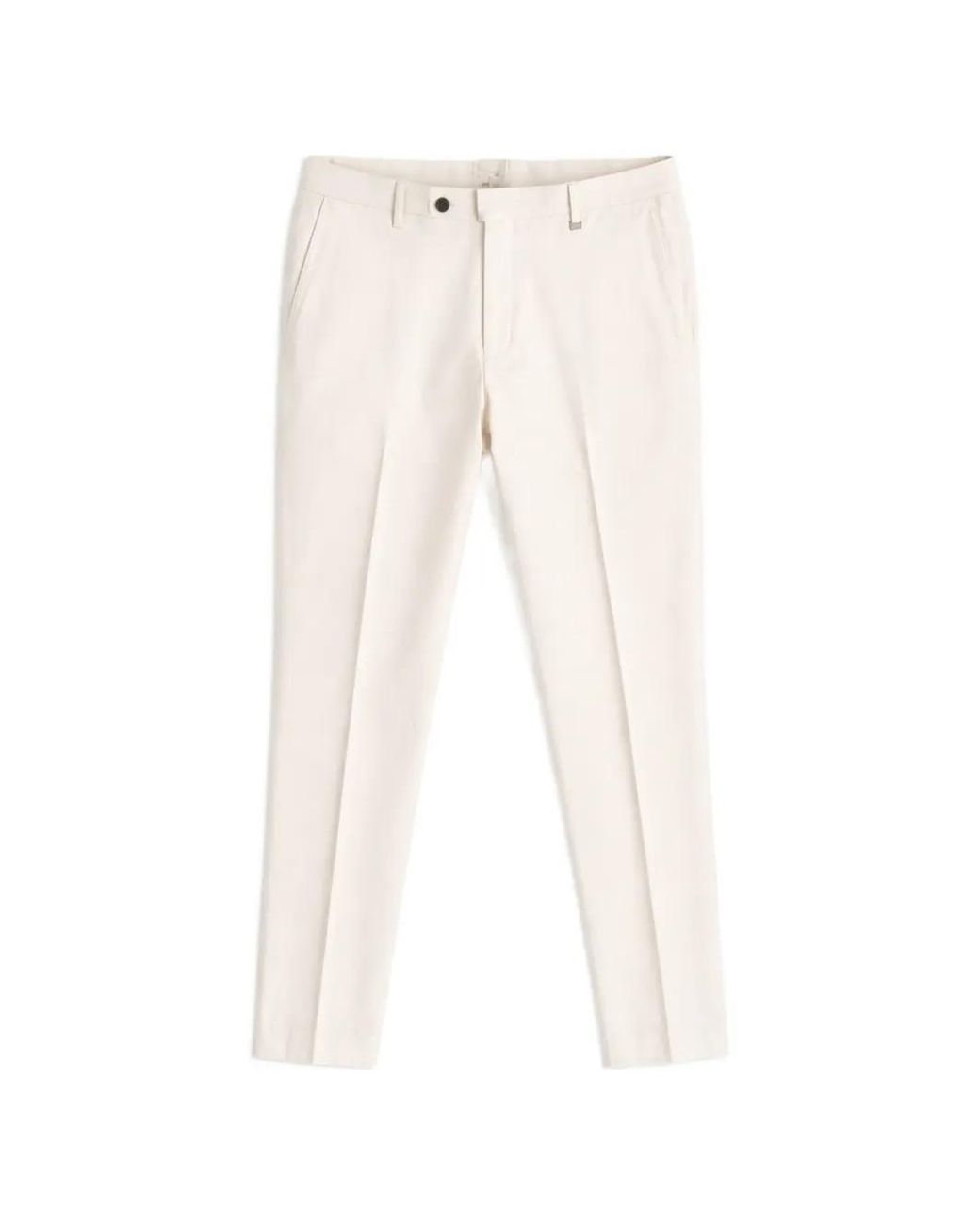 Tombolini White Pantalon De Costume À Plis Marqués for men