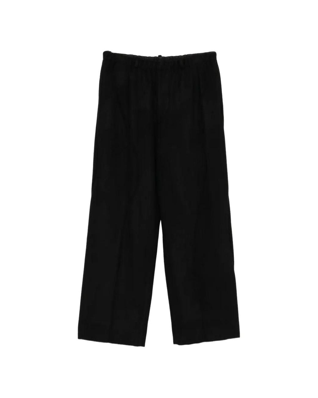 Undercover Black Panelled Straight-Leg Trousers