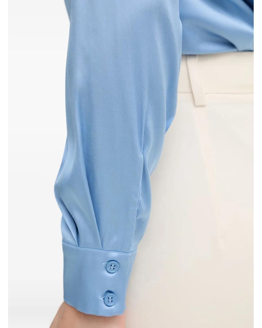 Silvian Heach Blue Sabat Long-Sleeve Buttoned Shirt