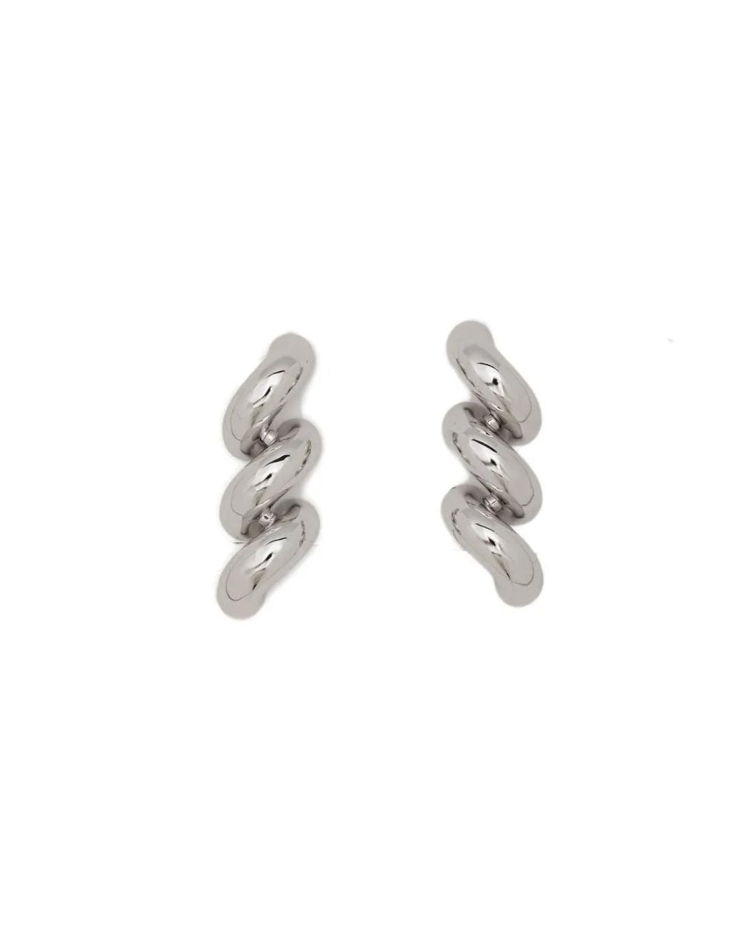 Eddie Borgo White Rope Drop Earrings