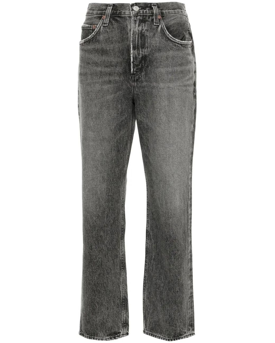 Straight Jeans Agolde de color Gray