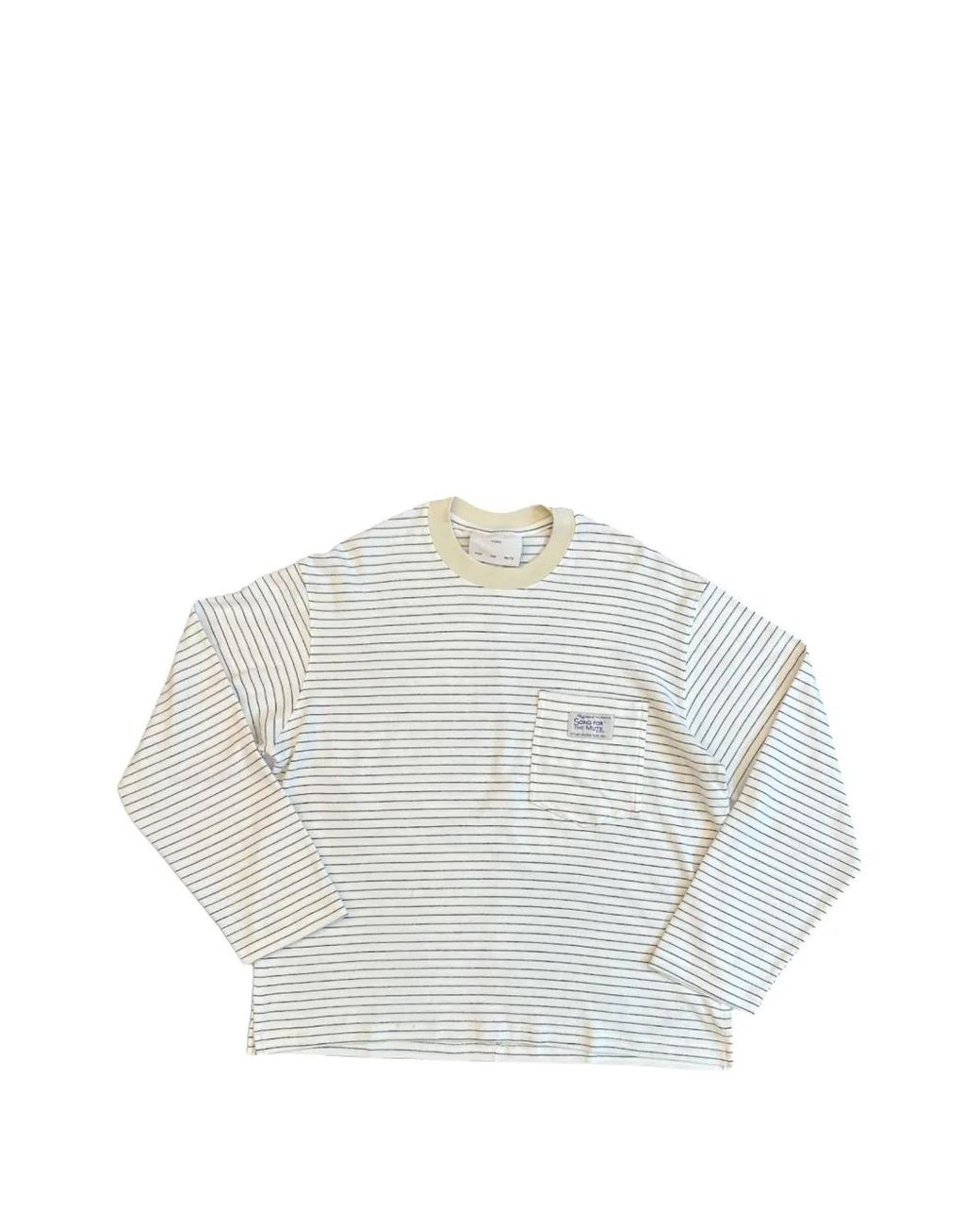 Song For The Mute White Striped Long-Sleeve T-Shirt for men