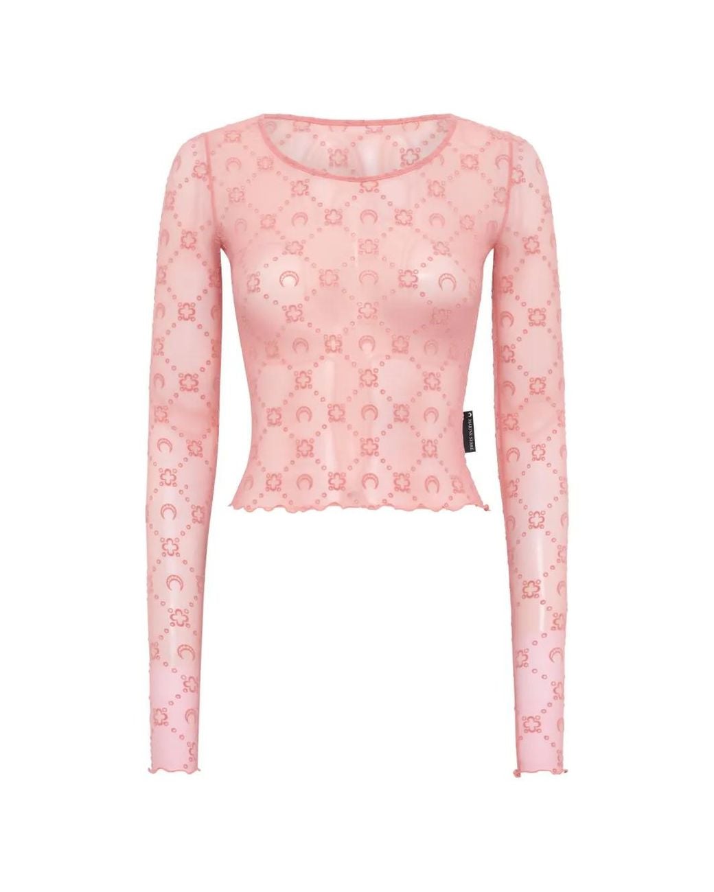 MARINE SERRE Pink Geometric-Pattern Top