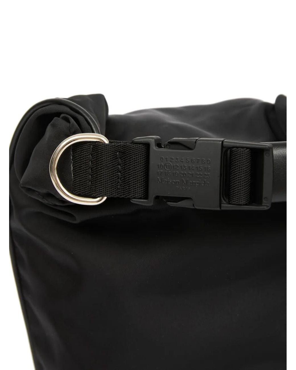 Maison Margiela Black Four-Stitch Shoulder Bag