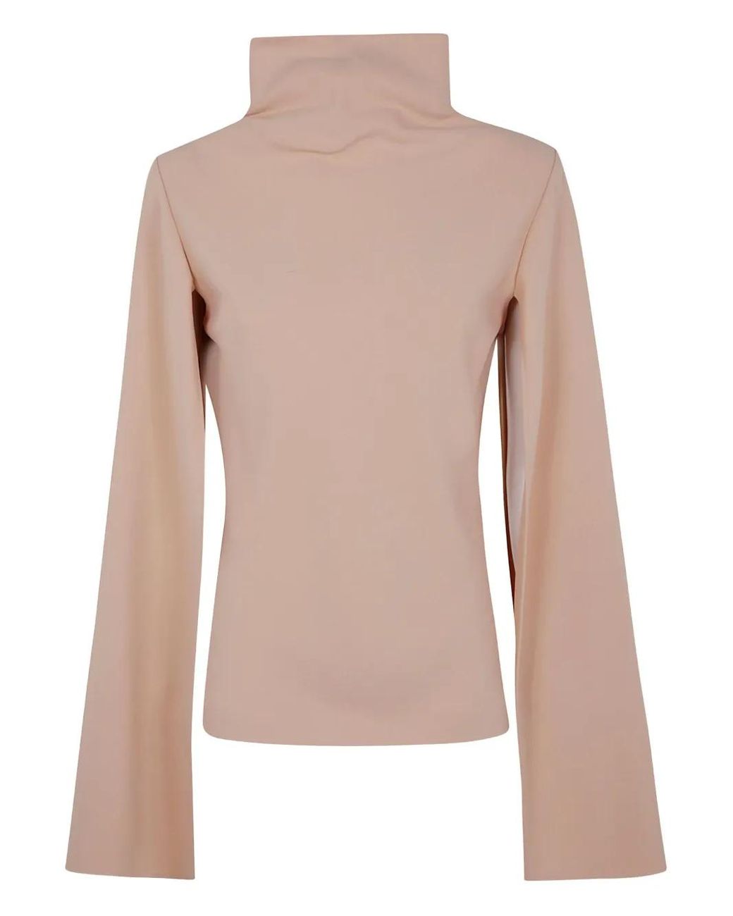 Alberta Ferretti Pink Turtle Neck Blouse