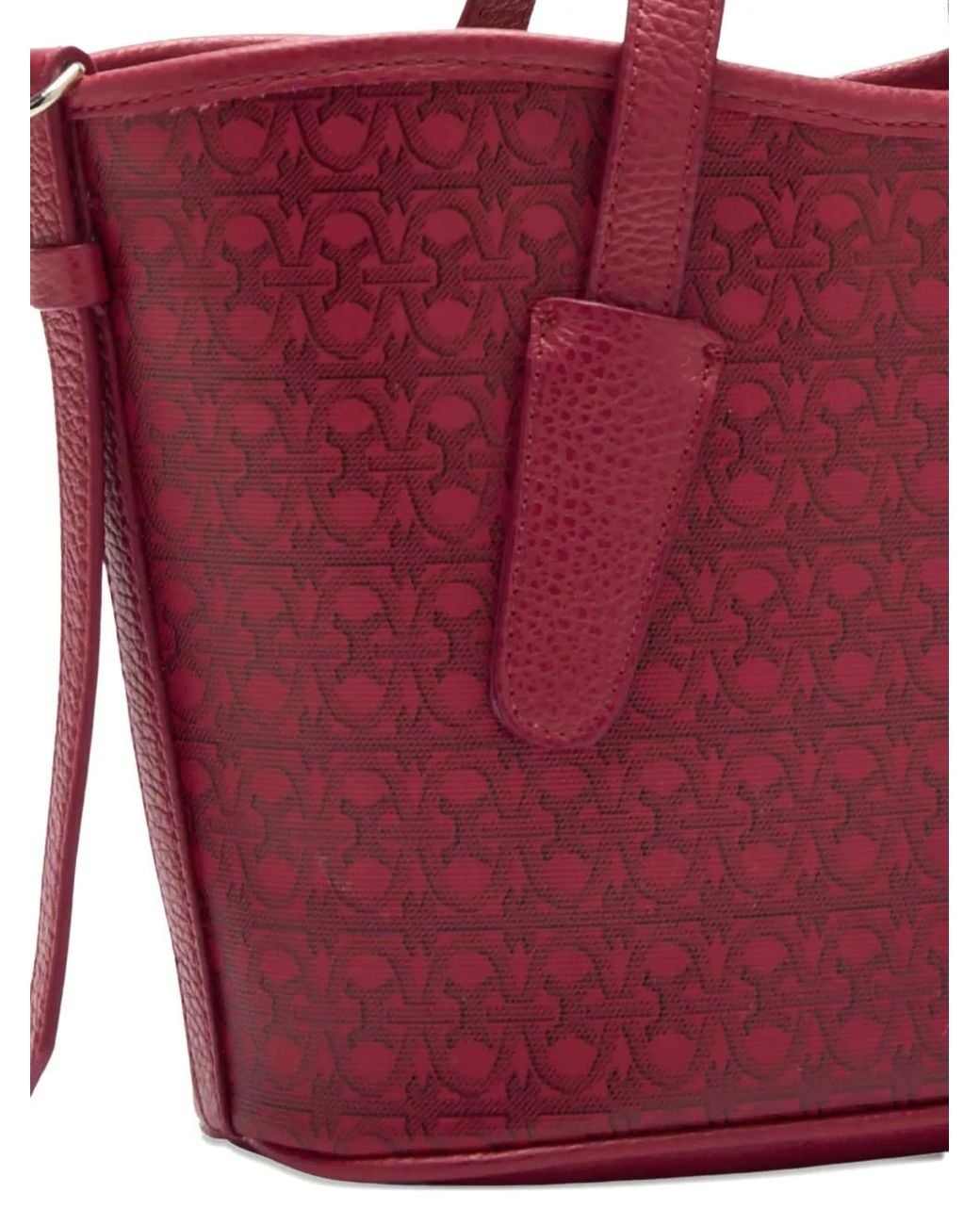 Coccinelle Purple Shopper Mit Monogrammmuster