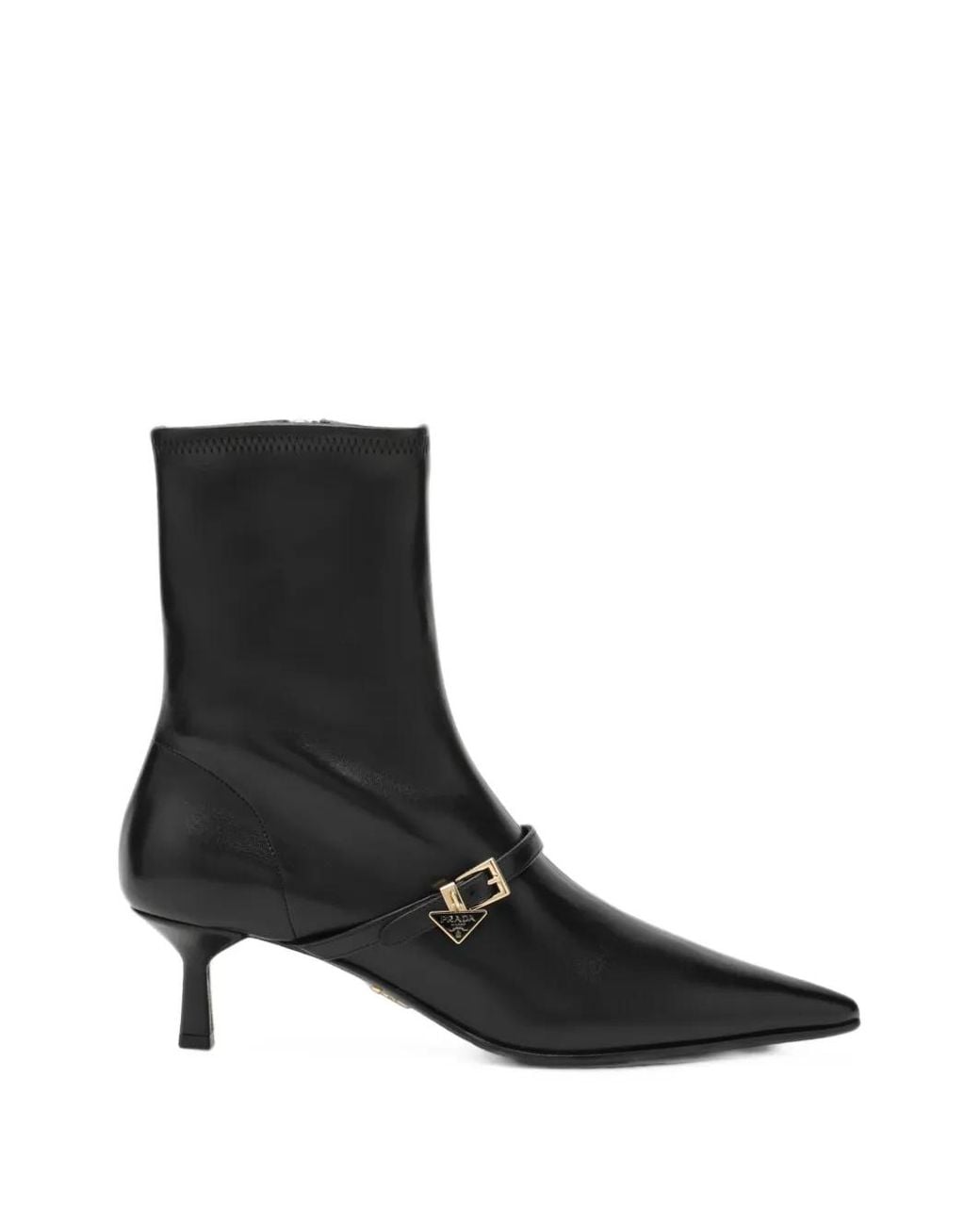 Prada Black Stretch Nappa-Leather Booties