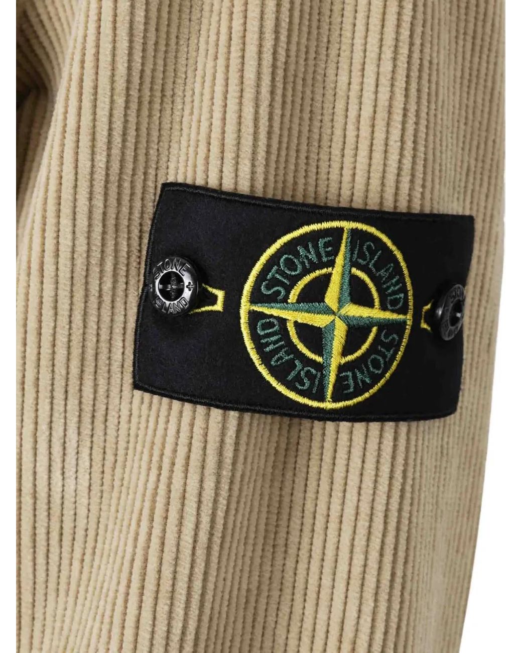 Stone Island Natural Ribbed Overshirt for men