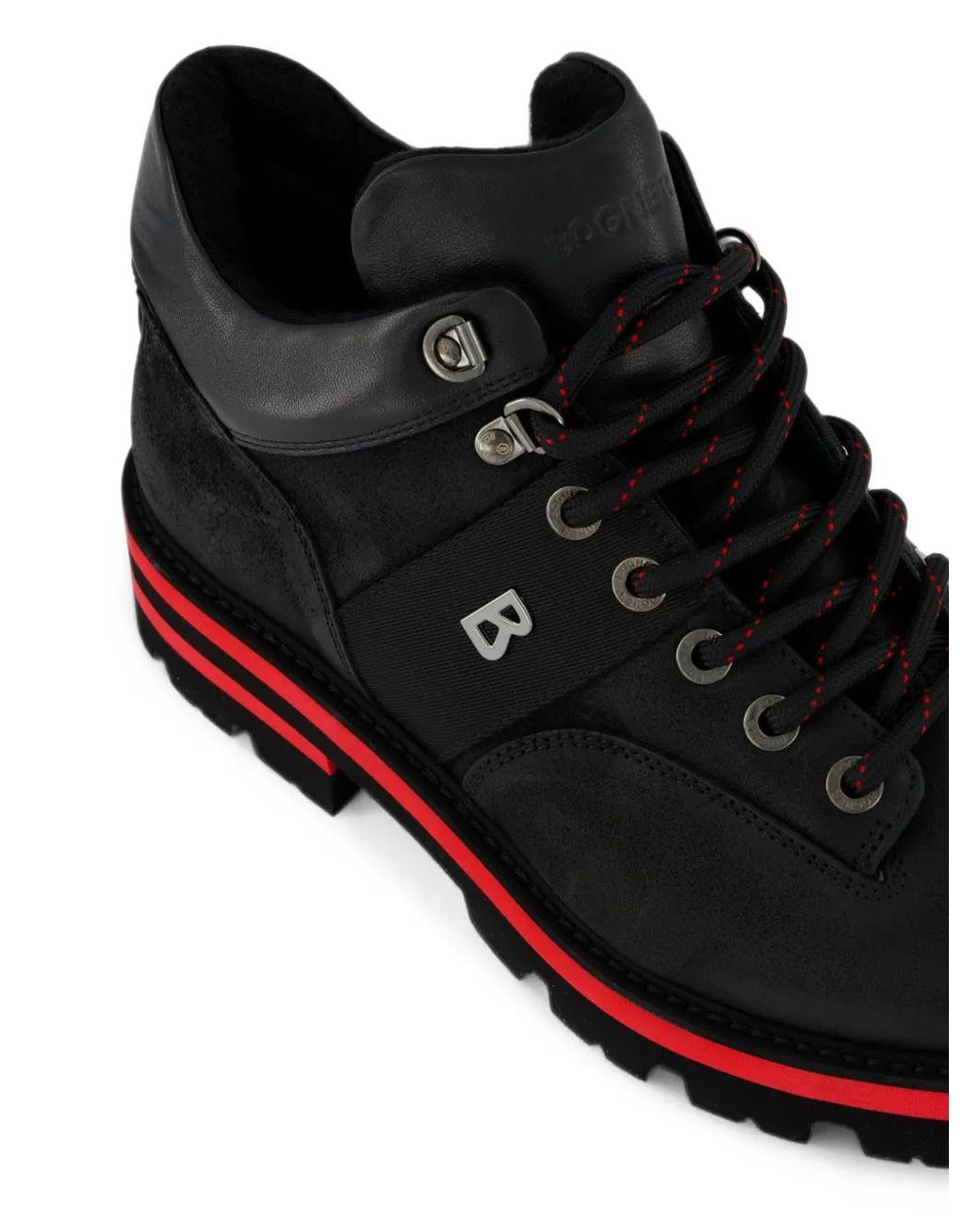 Bogner Black Logo-Plaque Lace-Up Boots for men