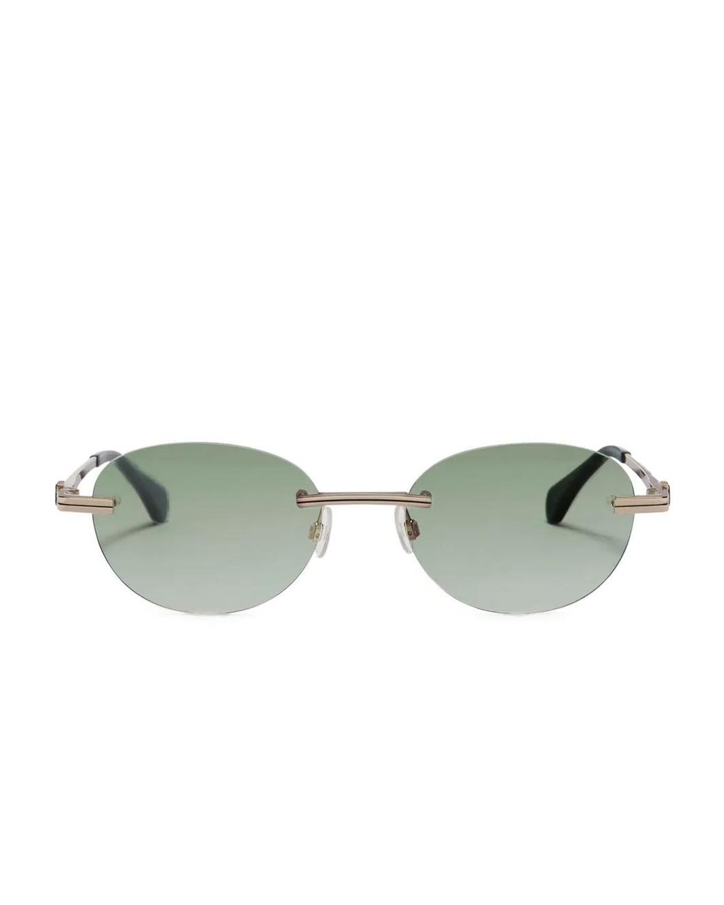 Palm Angels Green Crystal Sunglasses