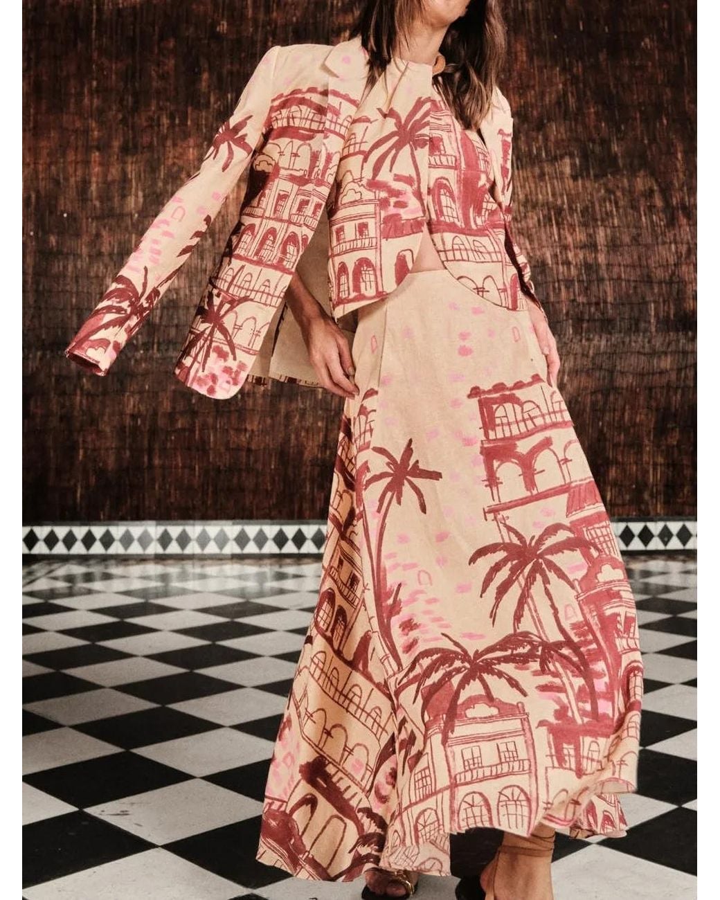 Falda midi Steps Of Joy Johanna Ortiz de color Multicolor