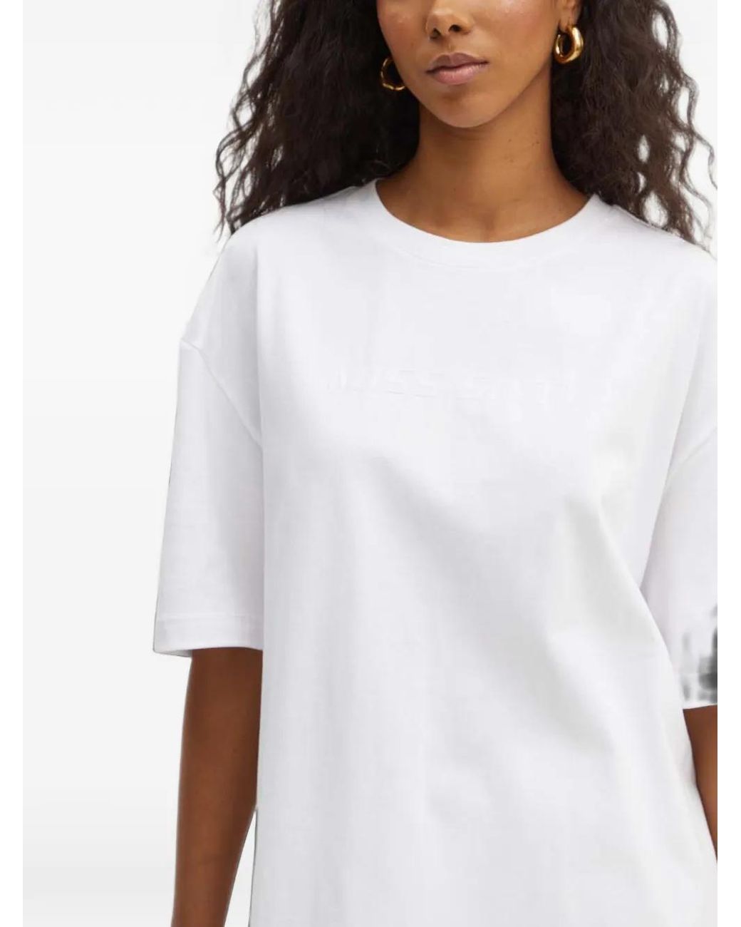 Miss Sixty White Logo-Embossed T-Shirt