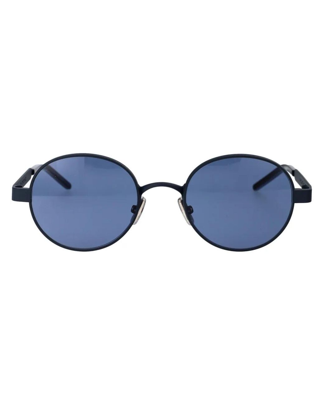 Givenchy Blue Logo-Engraved Round-Frame Glasses for men