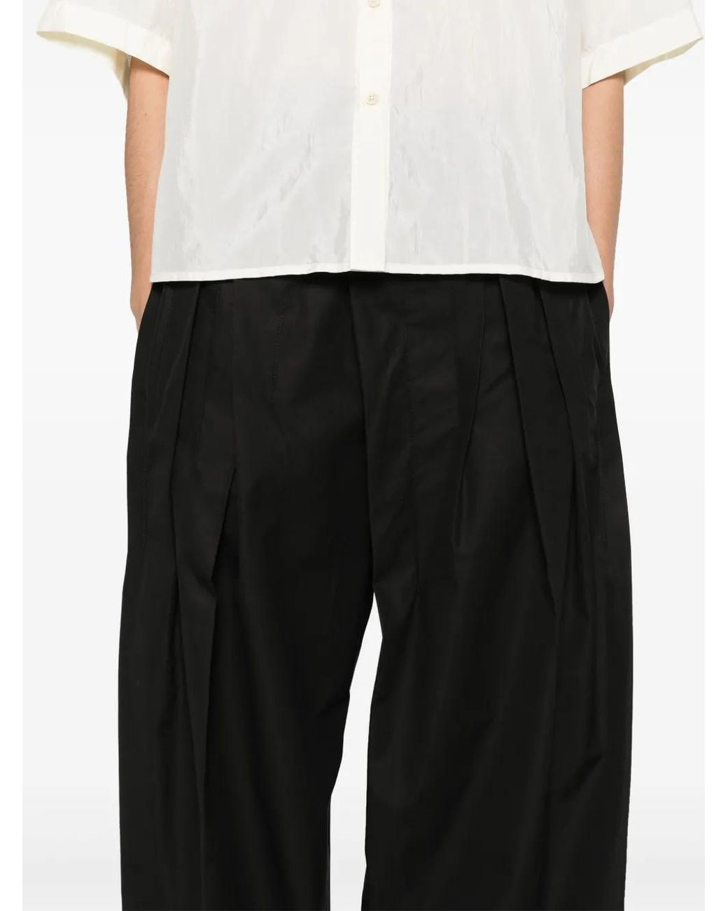 Jil Sander Black Pleated Trousers
